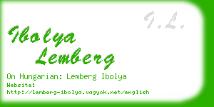 ibolya lemberg business card